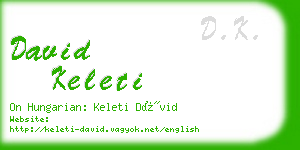 david keleti business card